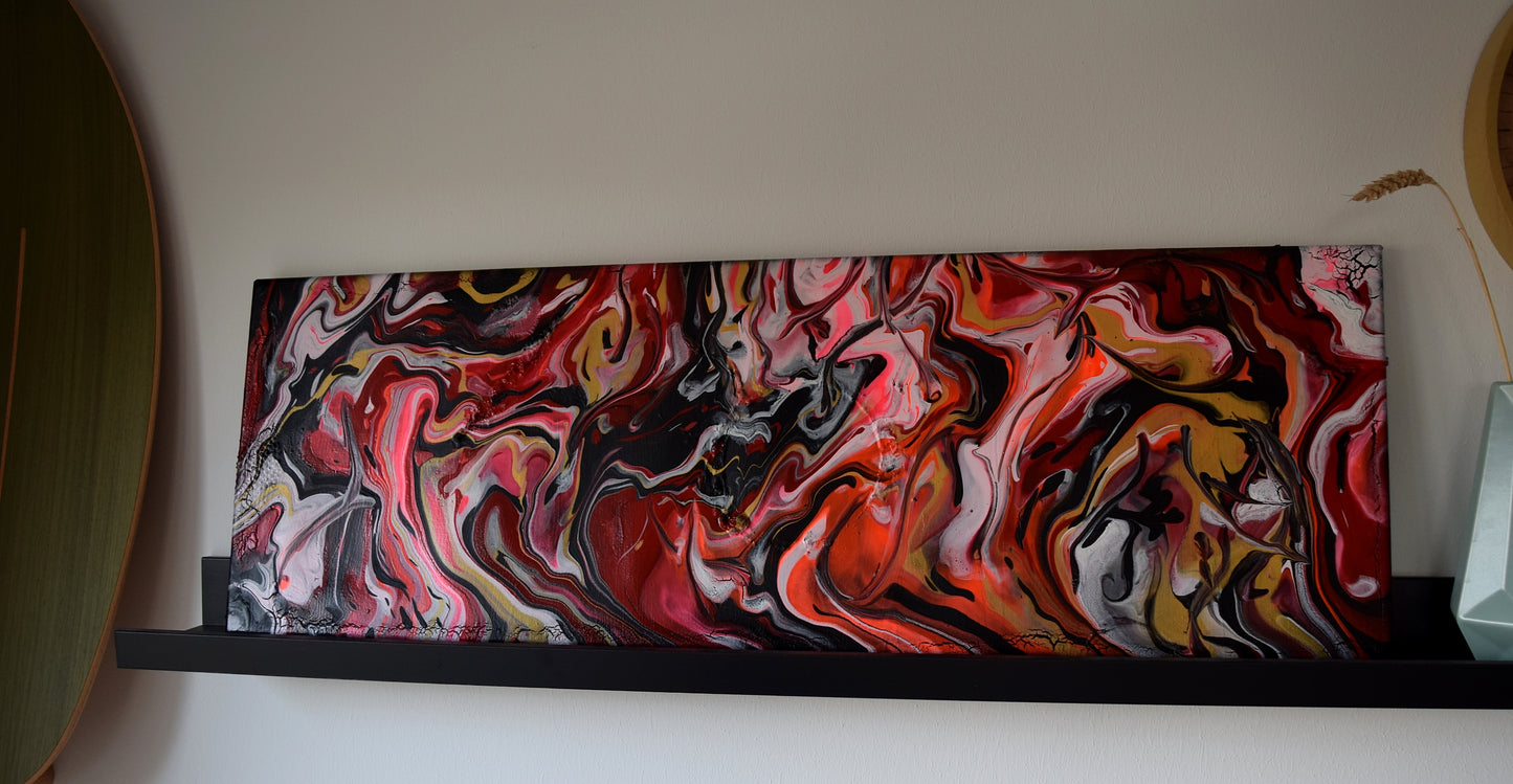 Leinwand Wandbild Acryl Arcylpouring Aryclleinwand "Women Live"