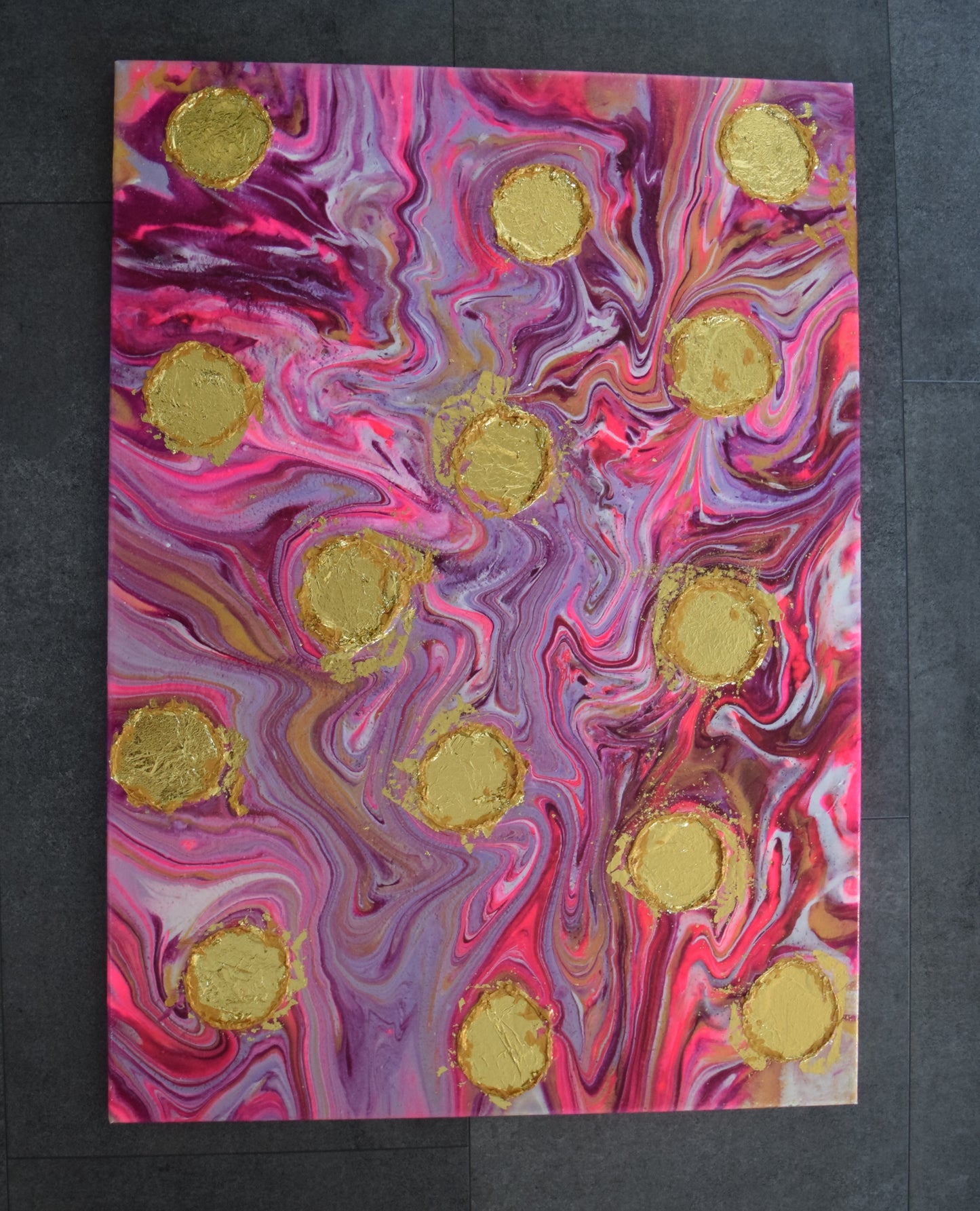 Leinwand Wandbild Acryl Arcylpouring Aryclleinwand "for my littel girl"