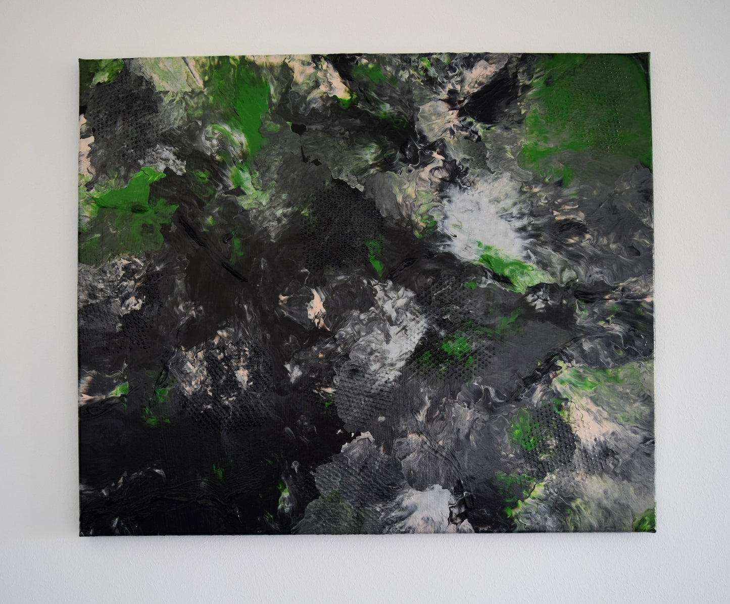 Leinwand Wandbild Acryl Arcylpouring Aryclleinwand "Black Forrest"