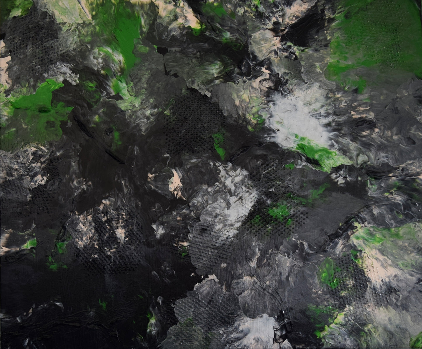 Leinwand Wandbild Acryl Arcylpouring Aryclleinwand "Black Forrest"