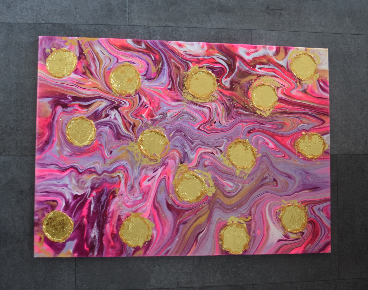 Leinwand Wandbild Acryl Arcylpouring Aryclleinwand "for my littel girl"