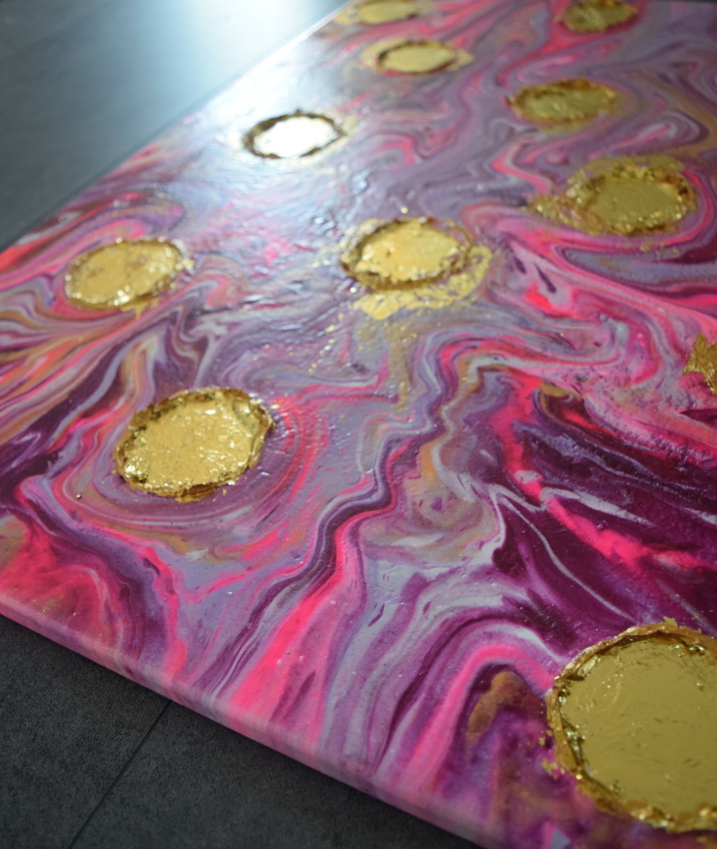 Leinwand Wandbild Acryl Arcylpouring Aryclleinwand "for my littel girl"