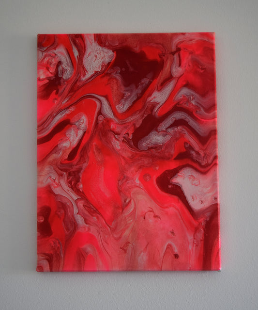 Leinwand Wandbild Acryl Arcylpouring Aryclleinwand "Pink Passion"