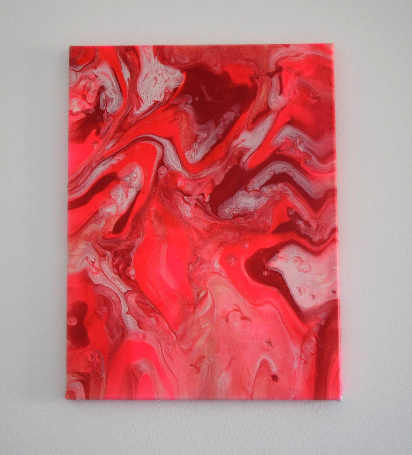 Leinwand Wandbild Acryl Arcylpouring Aryclleinwand "Pink Passion"