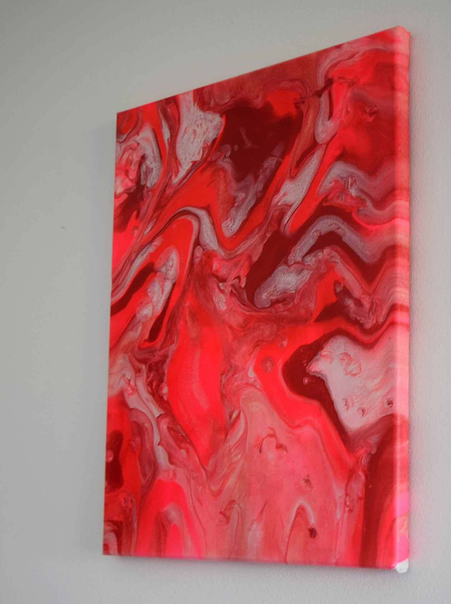 Leinwand Wandbild Acryl Arcylpouring Aryclleinwand "Pink Passion"