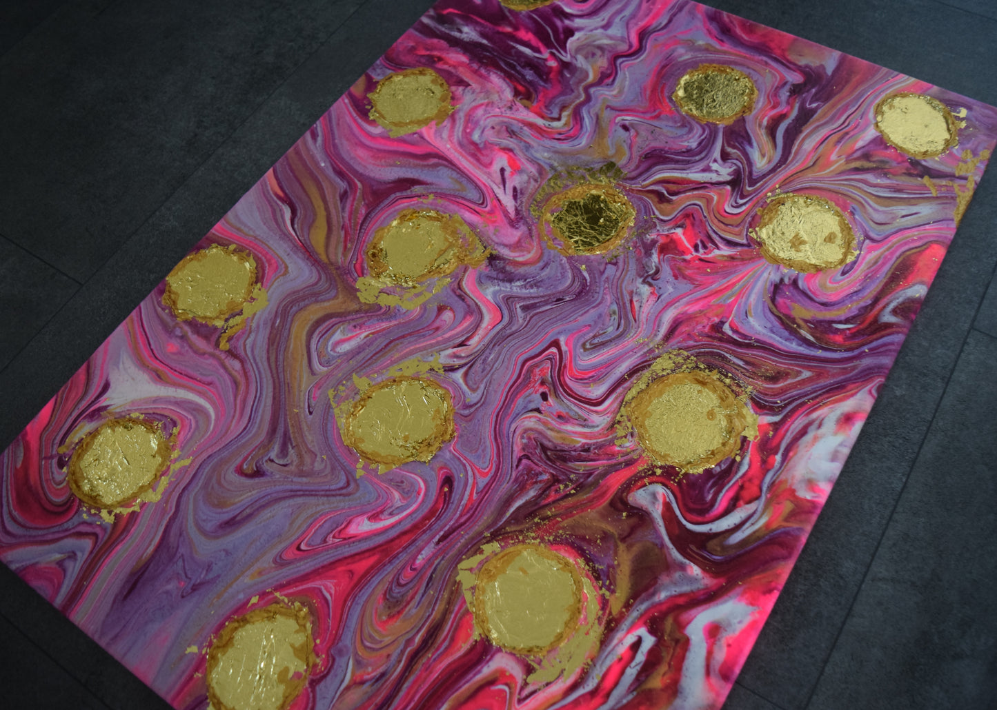 Leinwand Wandbild Acryl Arcylpouring Aryclleinwand "for my littel girl"