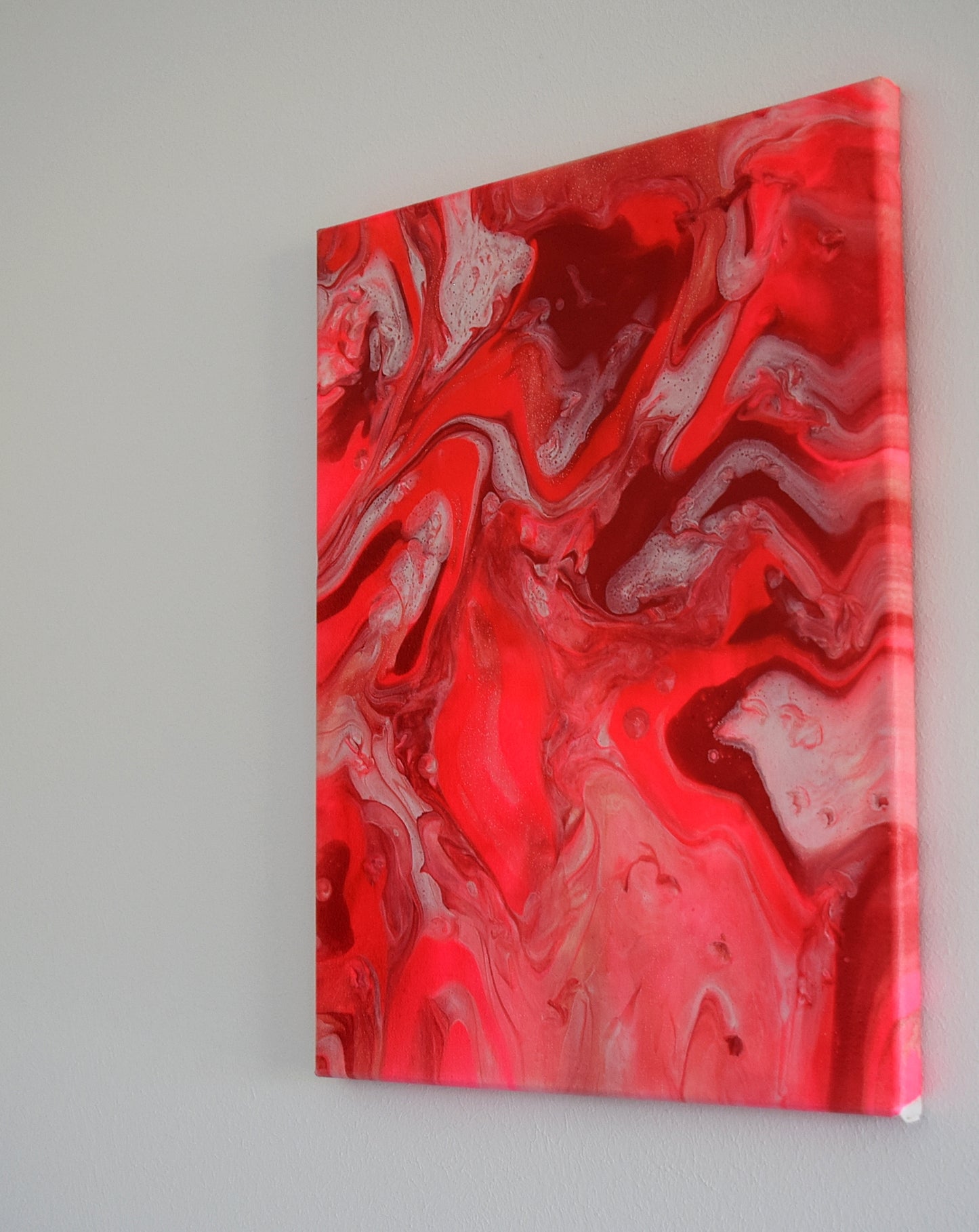 Leinwand Wandbild Acryl Arcylpouring Aryclleinwand "Pink Passion"