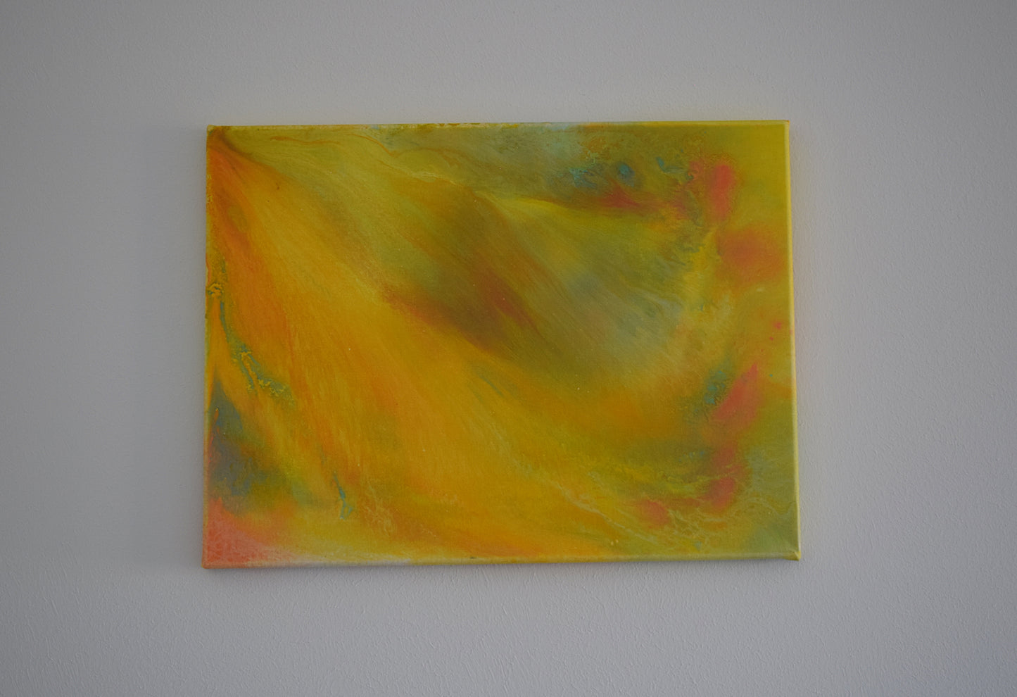 Leinwand Wandbild Acryl Arcylpouring Aryclleinwand "Yellow River"