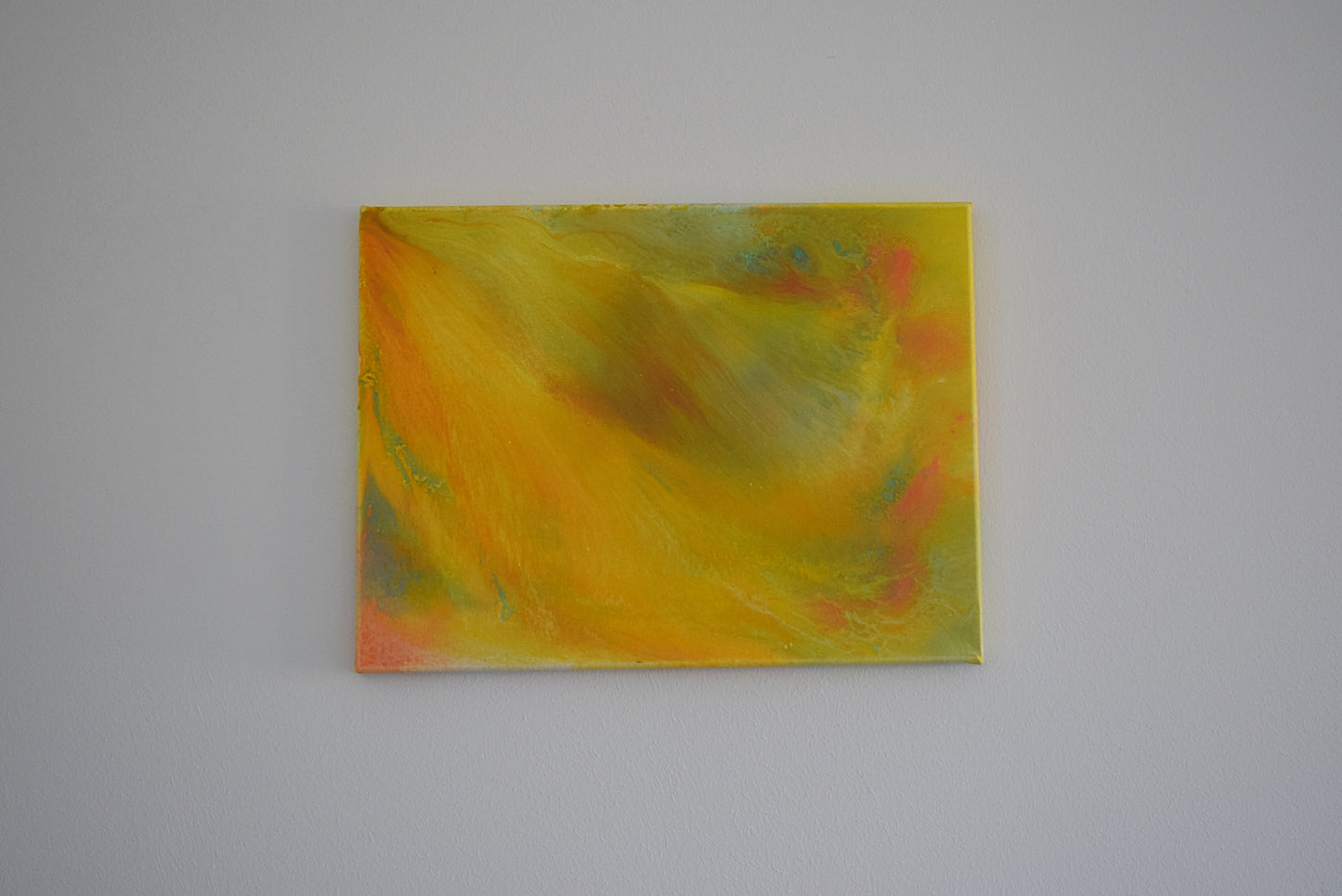 Leinwand Wandbild Acryl Arcylpouring Aryclleinwand "Yellow River"