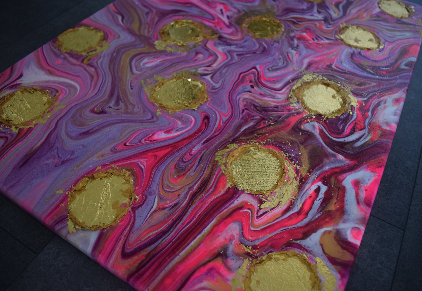 Leinwand Wandbild Acryl Arcylpouring Aryclleinwand "for my littel girl"