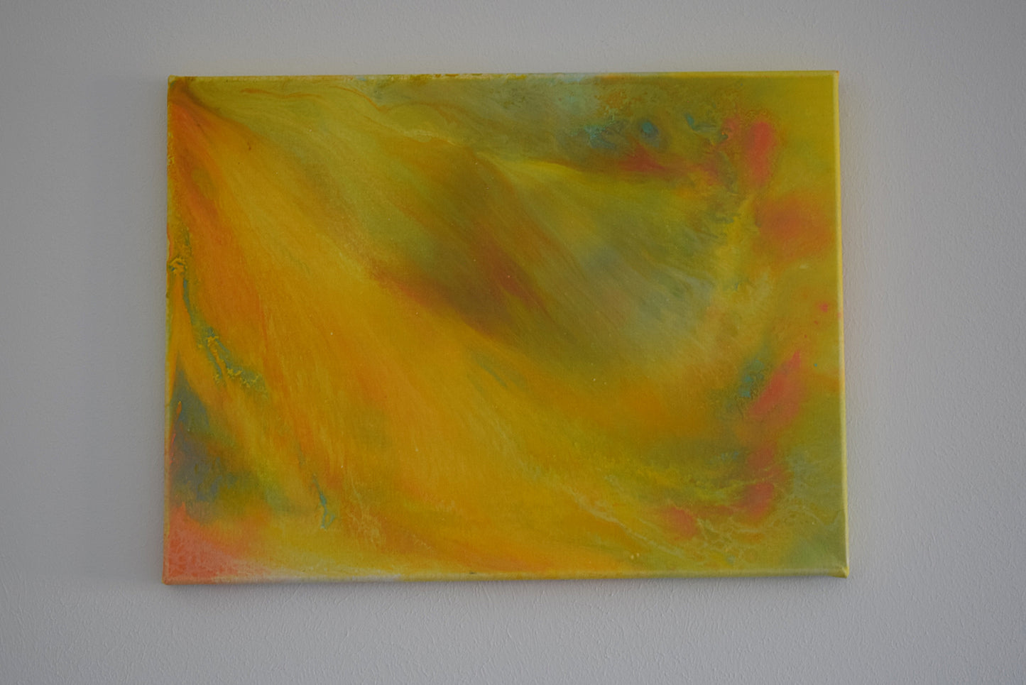 Leinwand Wandbild Acryl Arcylpouring Aryclleinwand "Yellow River"