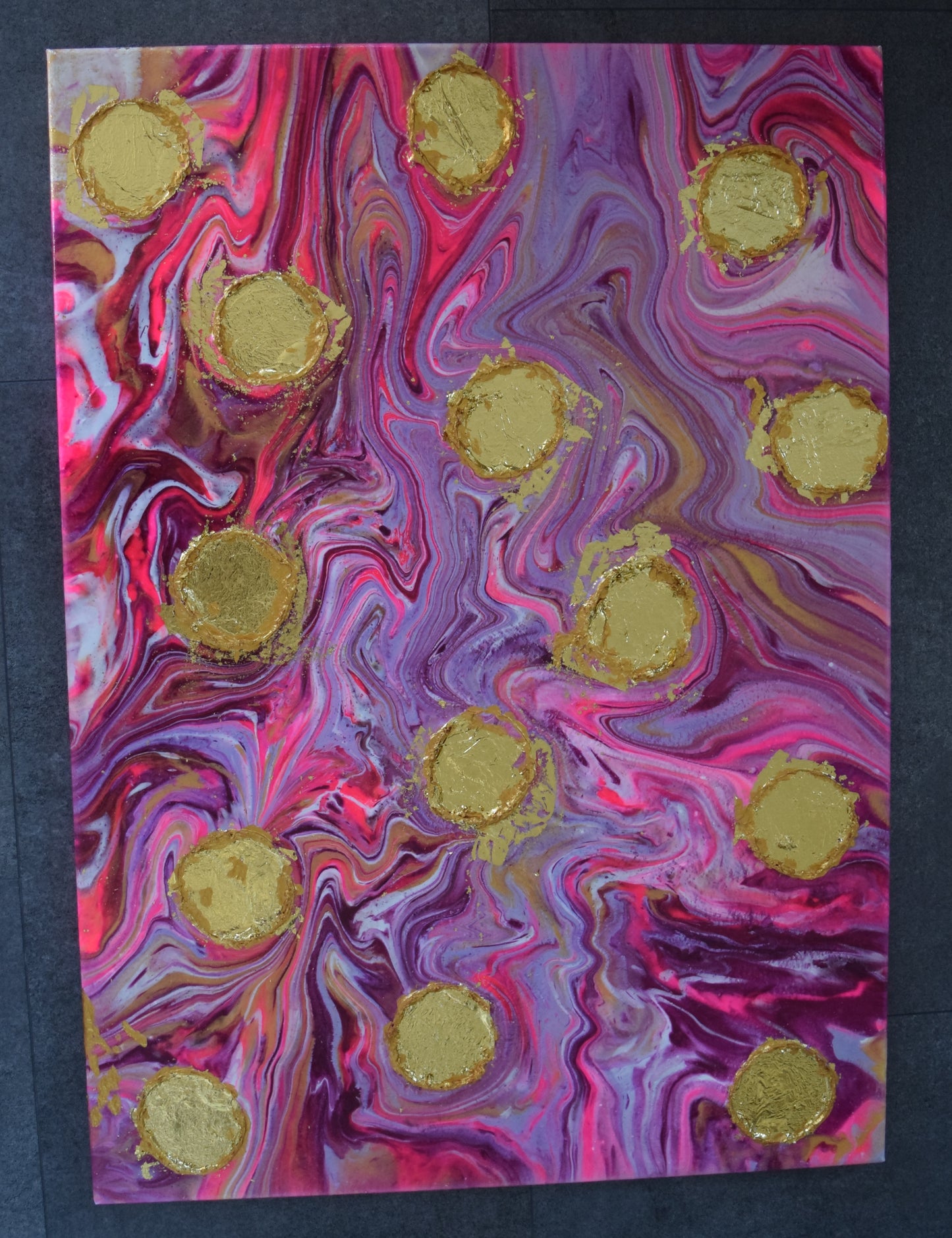 Leinwand Wandbild Acryl Arcylpouring Aryclleinwand "for my littel girl"