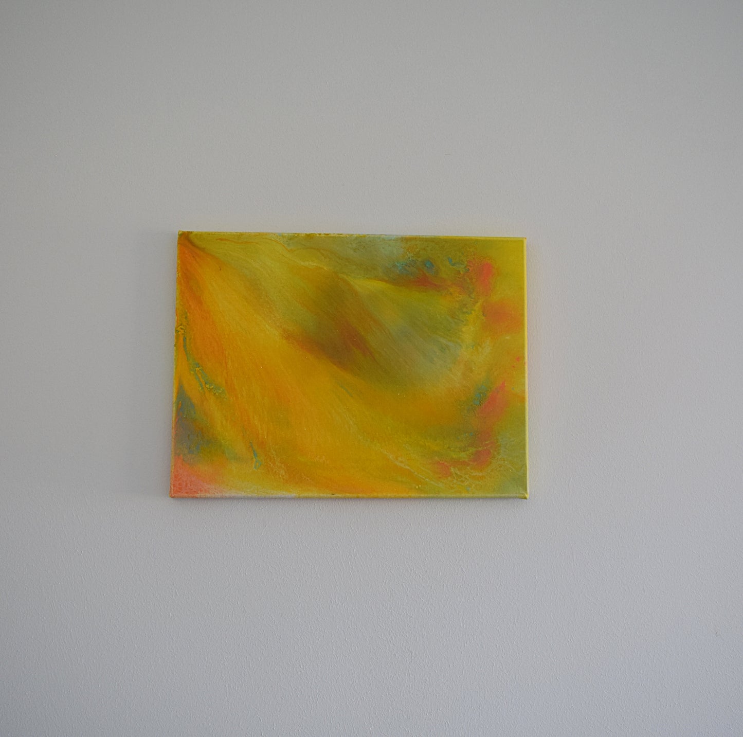 Leinwand Wandbild Acryl Arcylpouring Aryclleinwand "Yellow River"