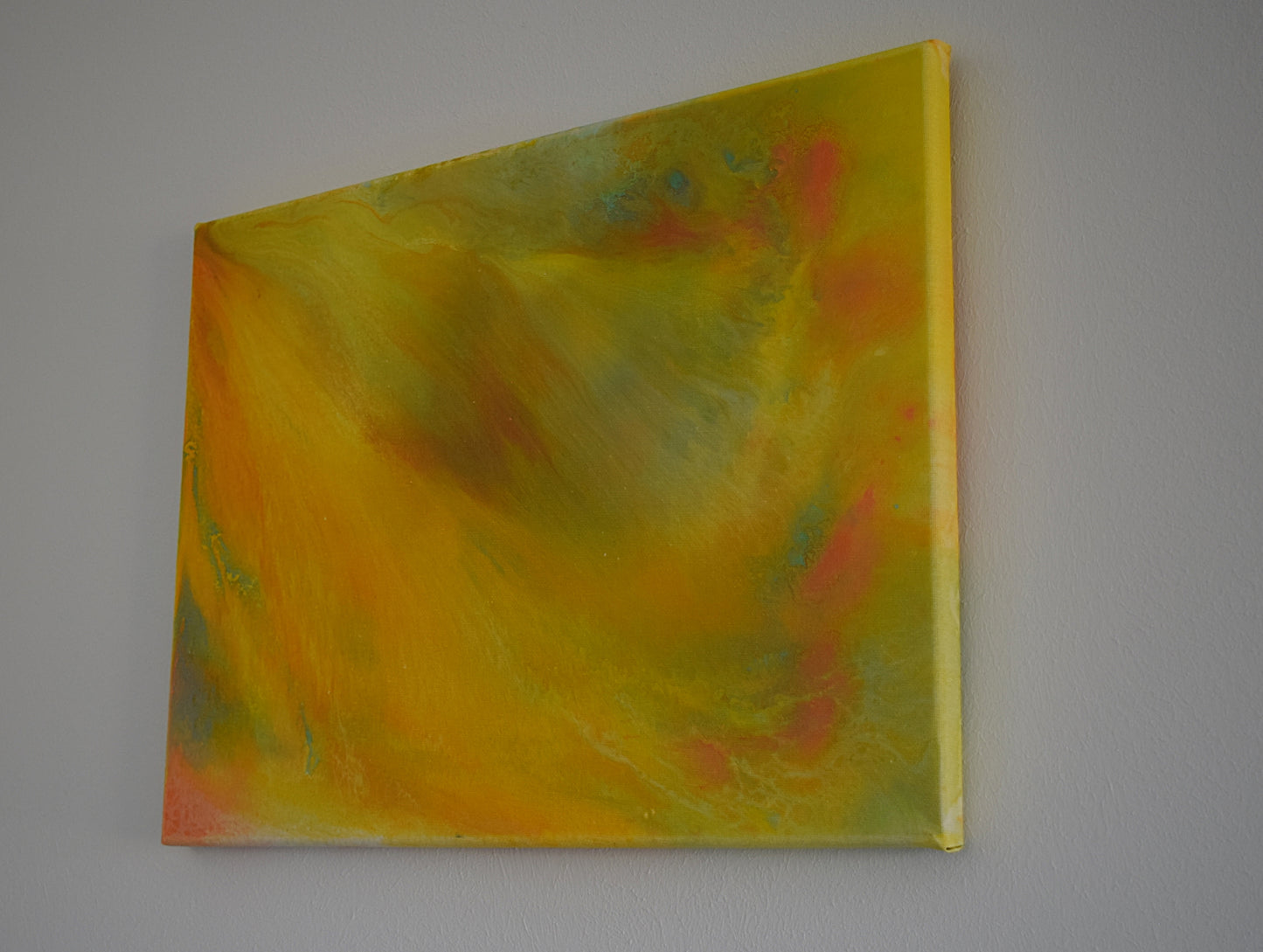 Leinwand Wandbild Acryl Arcylpouring Aryclleinwand "Yellow River"