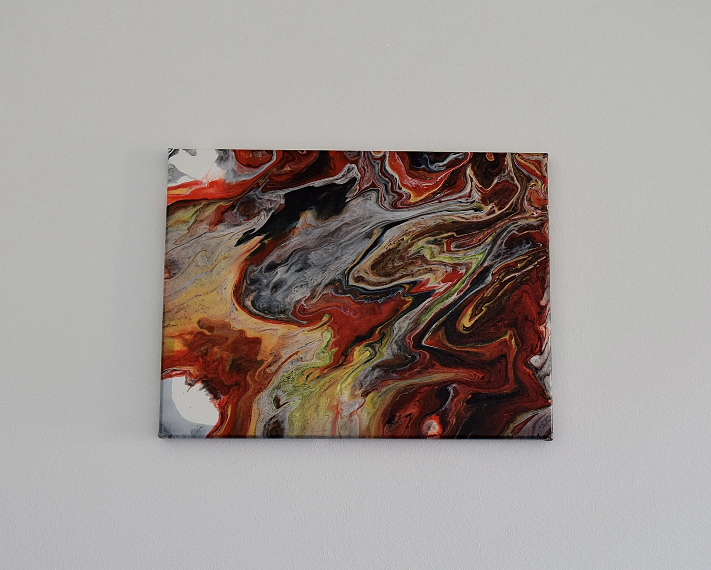 Leinwand Wandbild Acryl Arcylpouring Aryclleinwand "Red Evil"