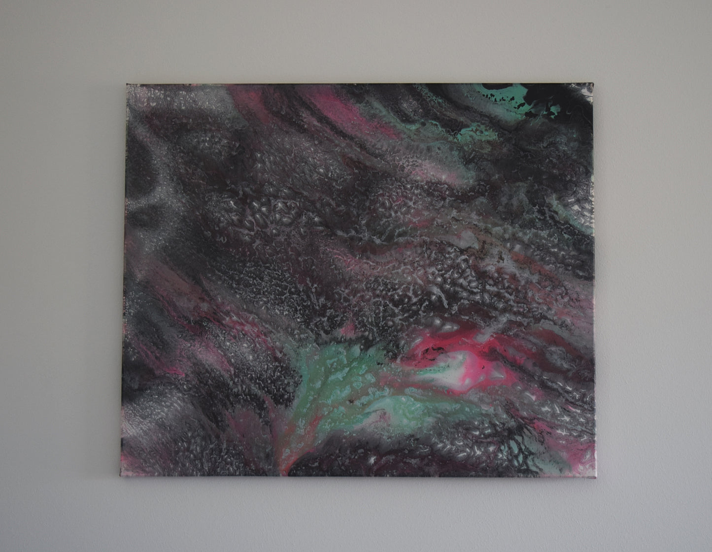 Leinwand Wandbild Acryl Arcylpouring Aryclleinwand "Black Water"