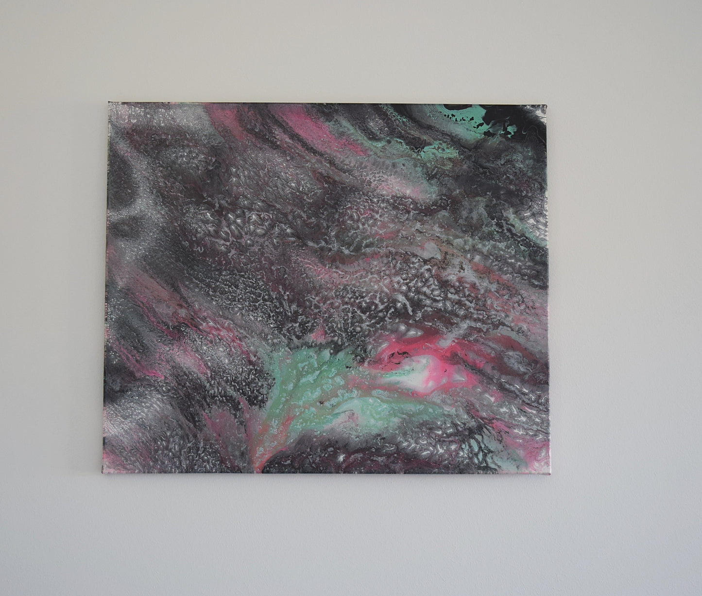 Leinwand Wandbild Acryl Arcylpouring Aryclleinwand "Black Water"