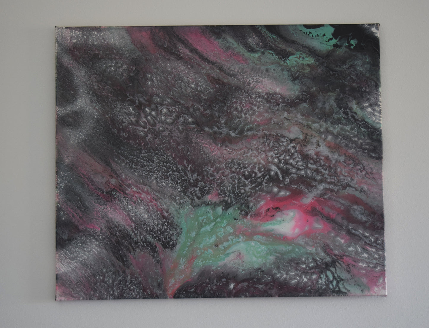 Leinwand Wandbild Acryl Arcylpouring Aryclleinwand "Black Water"