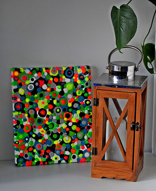 Leinwand Blob Paint Wandbild Acryl Aryclleinwand "Colourful Blob"