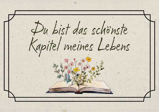 Postkarte "Du bist das schönste Kapitel meines Lebens"