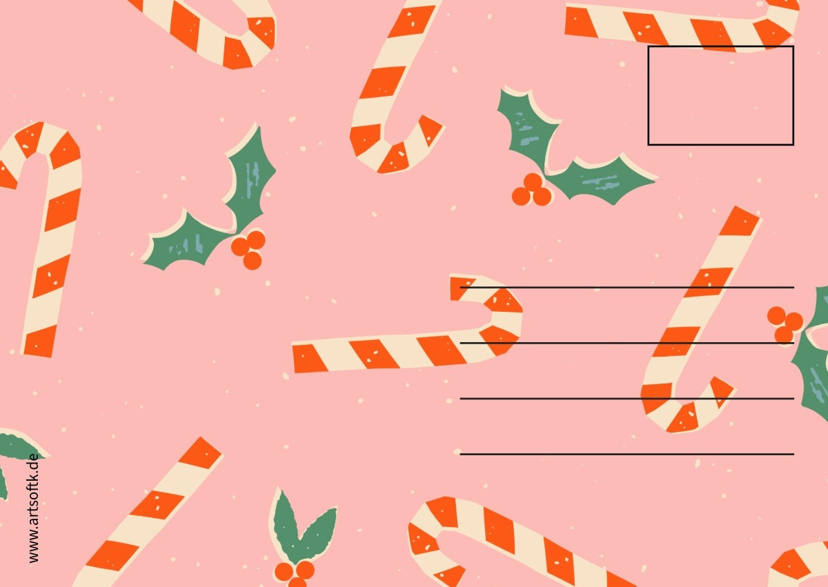 Postkarte Weihnachtskarte "Grüße vom Weihnachtsmann"