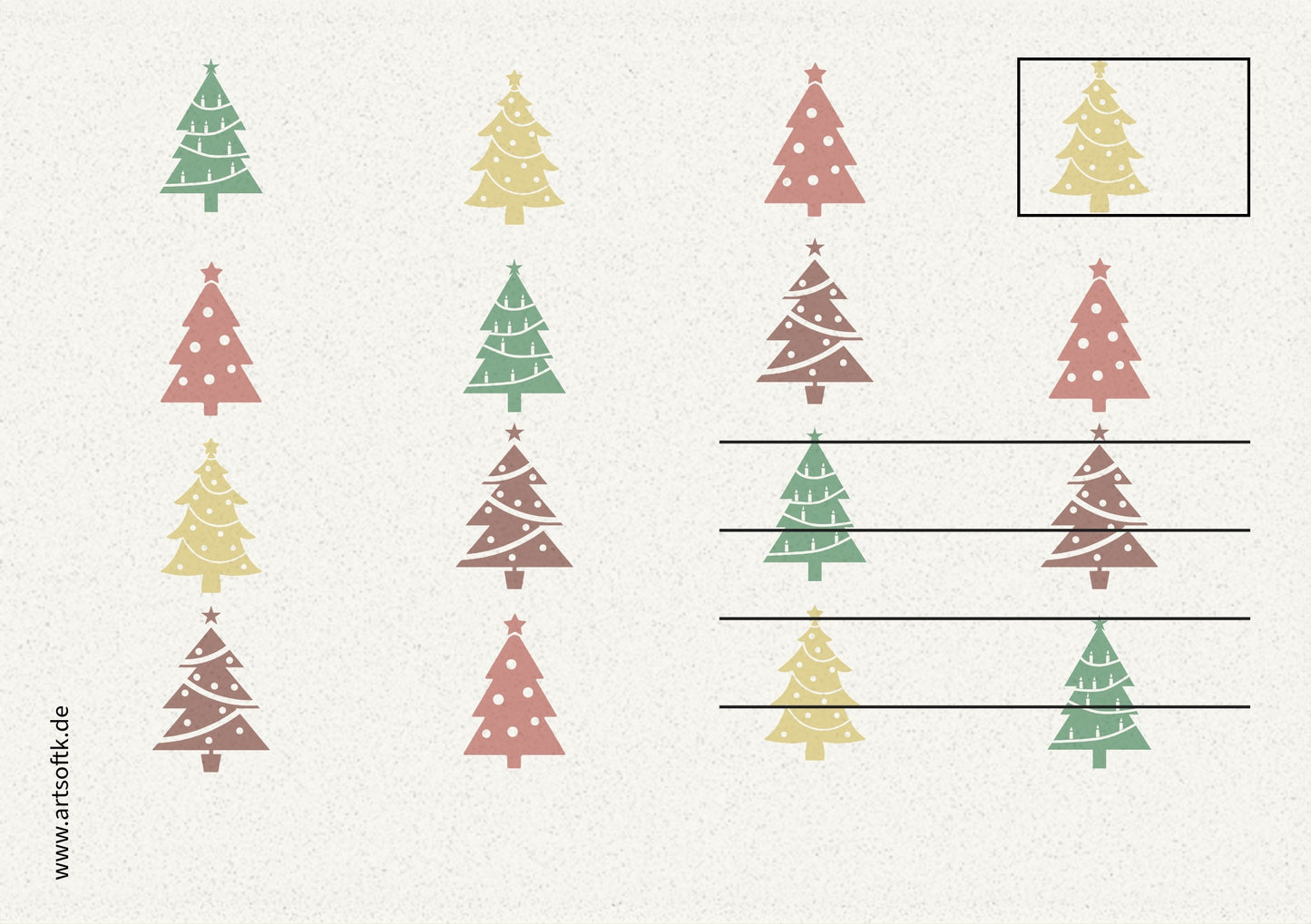 Postkarte Weihnachtskarte "Merry Christmas"