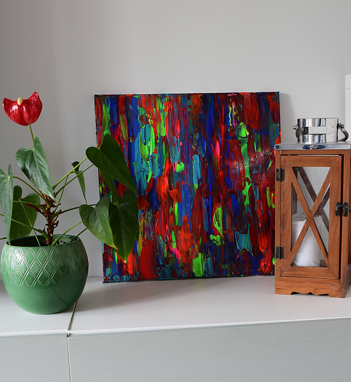 Leinwand Wandbild Acryl Arcylspachteltechnik Aryclleinwand "beautiful day"