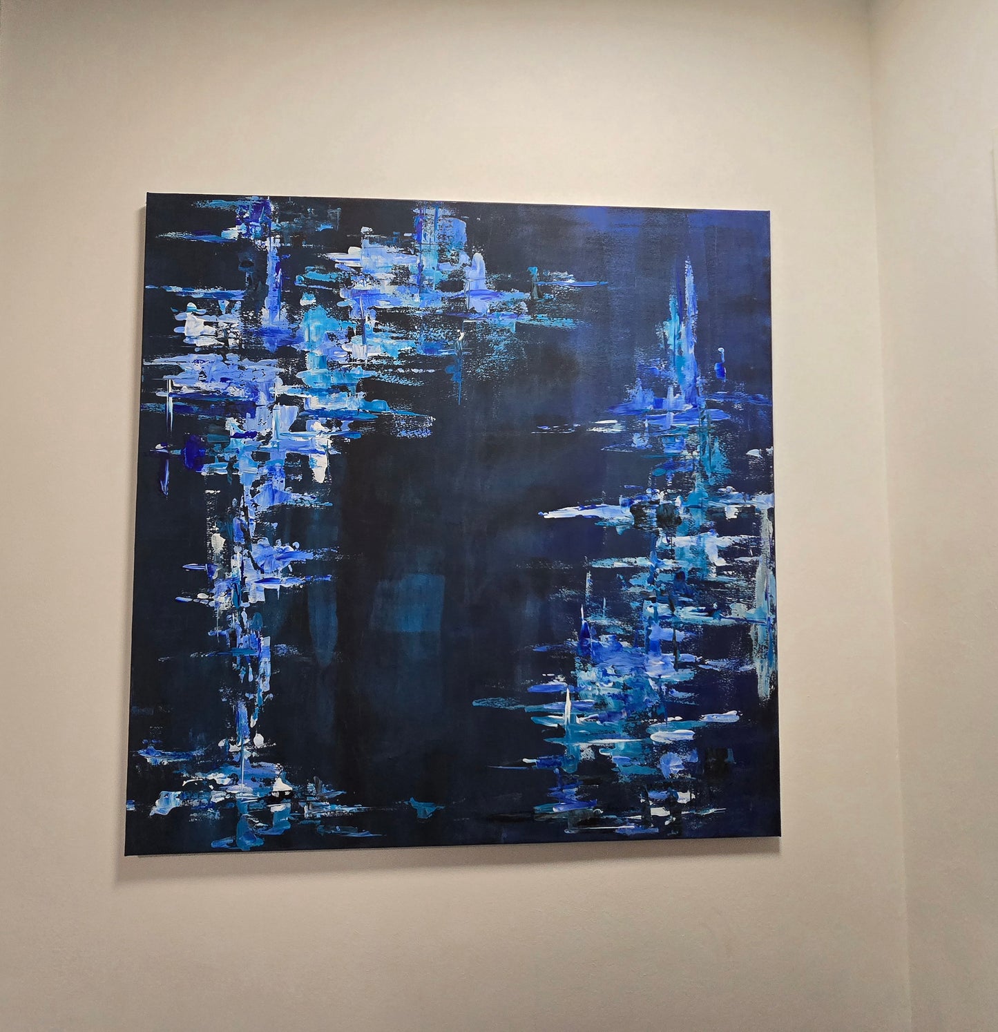 Leinwand Wandbild Acryl Aryclleinwand "blue depth"
