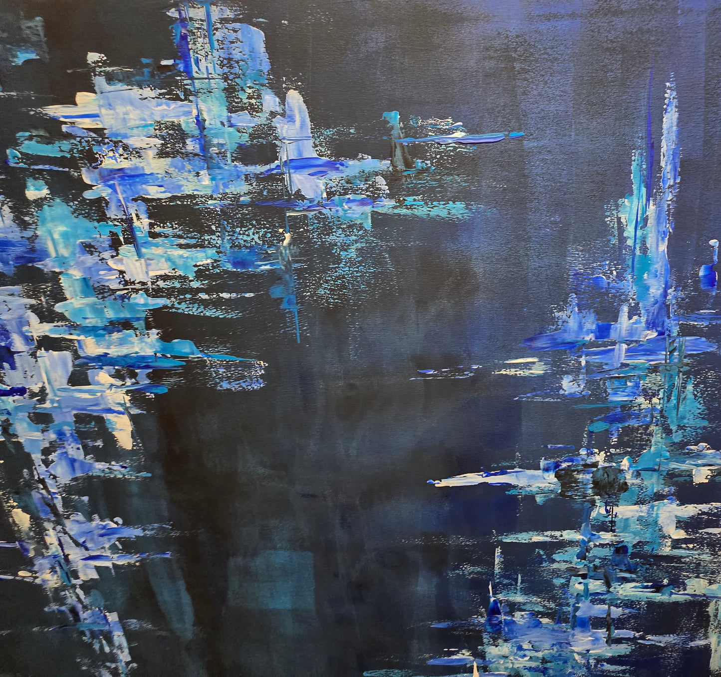 Leinwand Wandbild Acryl Aryclleinwand "blue depth"