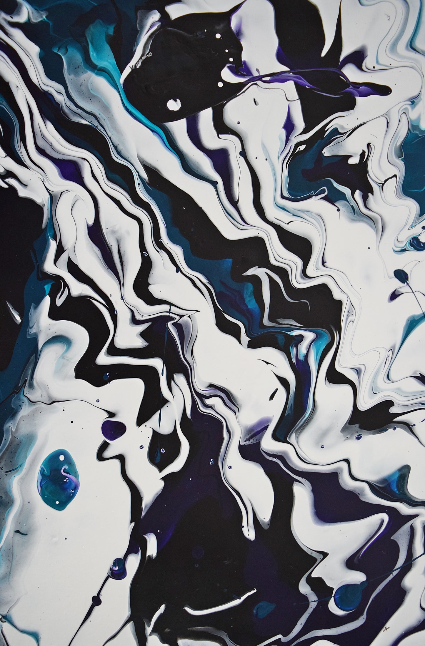 Leinwand Wandbild Acryl Arcylpouring Aryclleinwand "Ocean"