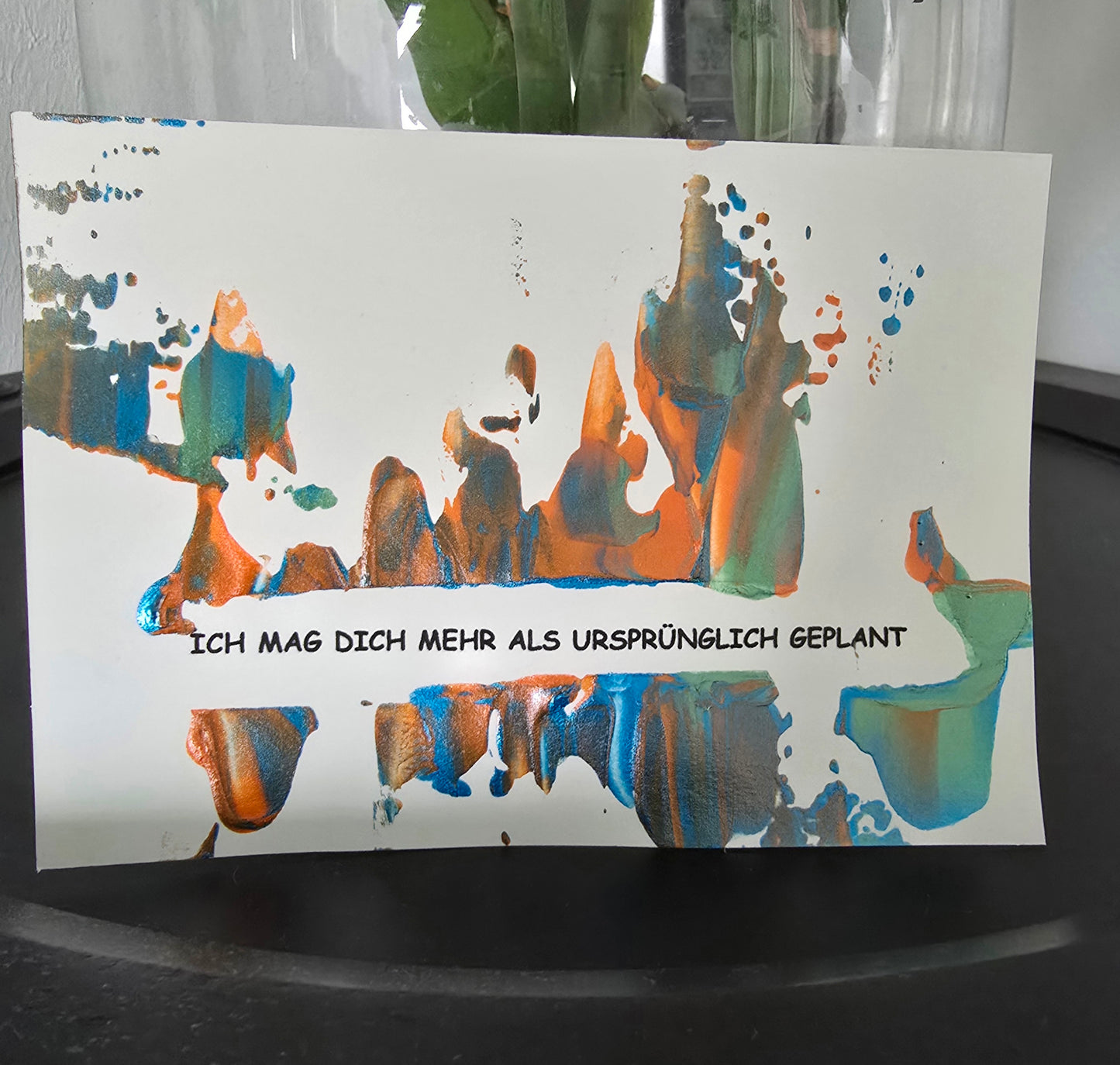 Postkarte Spruchkarte "Ich mag dich mehr als ursprünglich geplant"