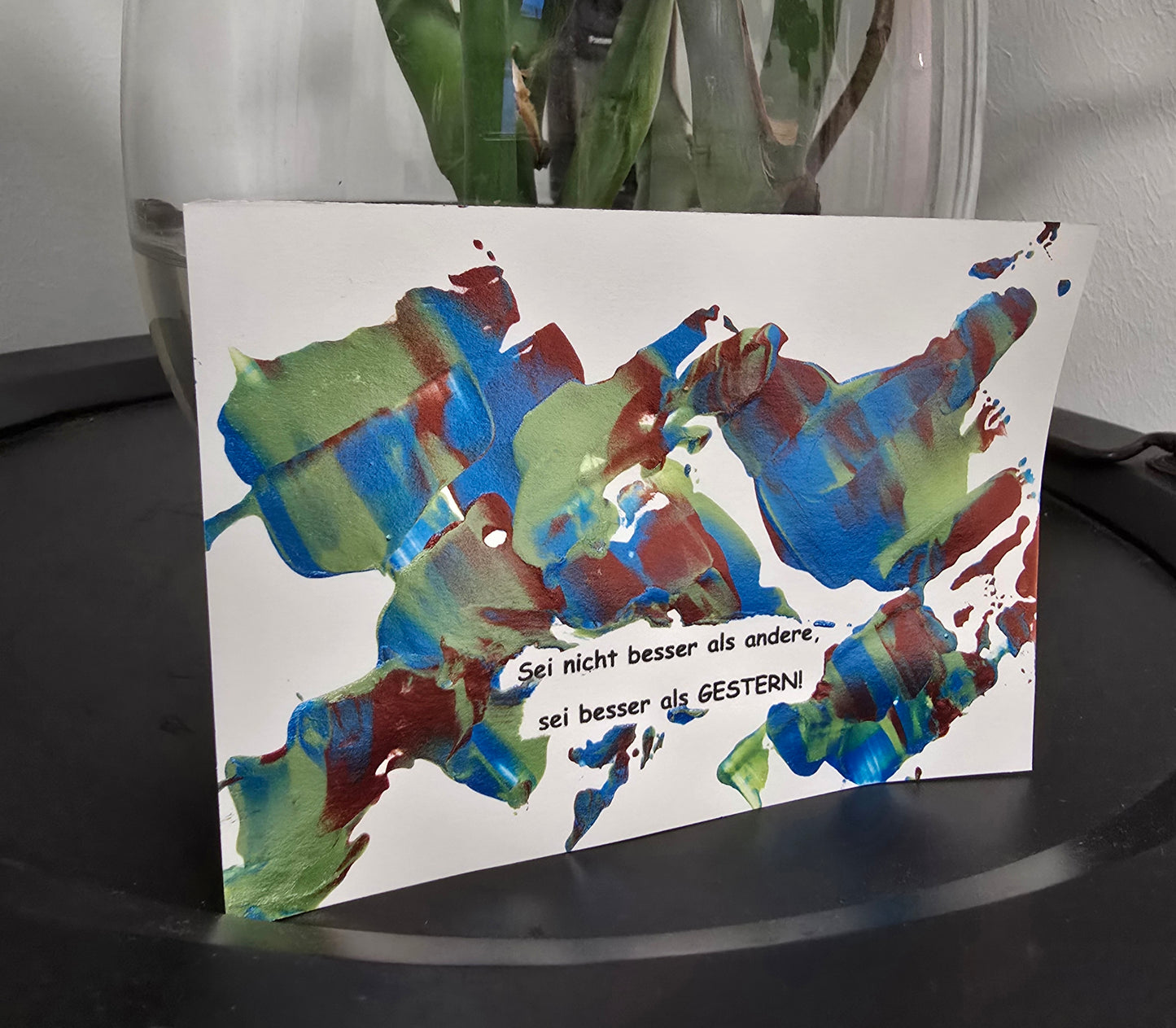Postkarte Spruchkarte "Sei nicht besser als andere"