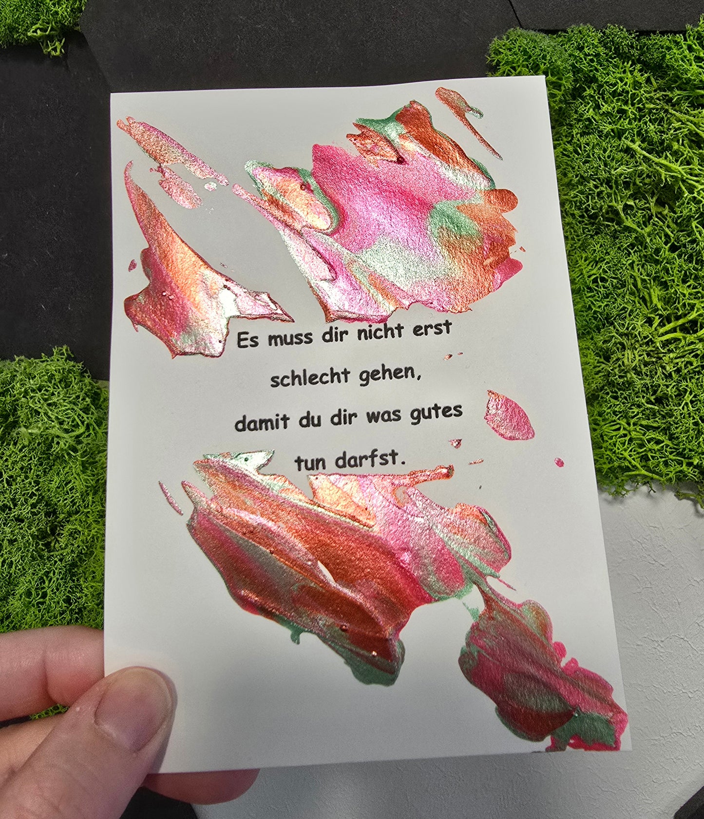 Postkarte Spruchkarte "Es muss dir nicht erst schlecht gehen"