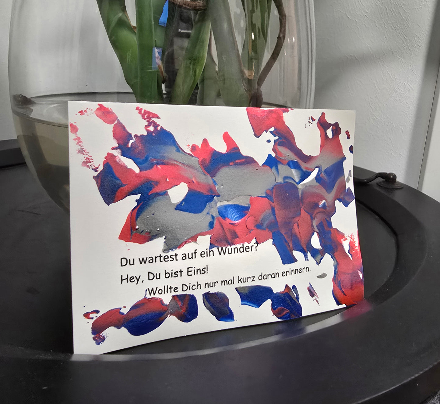 Postkarte Spruchkarte "Du wartest auf ein Wunder?"