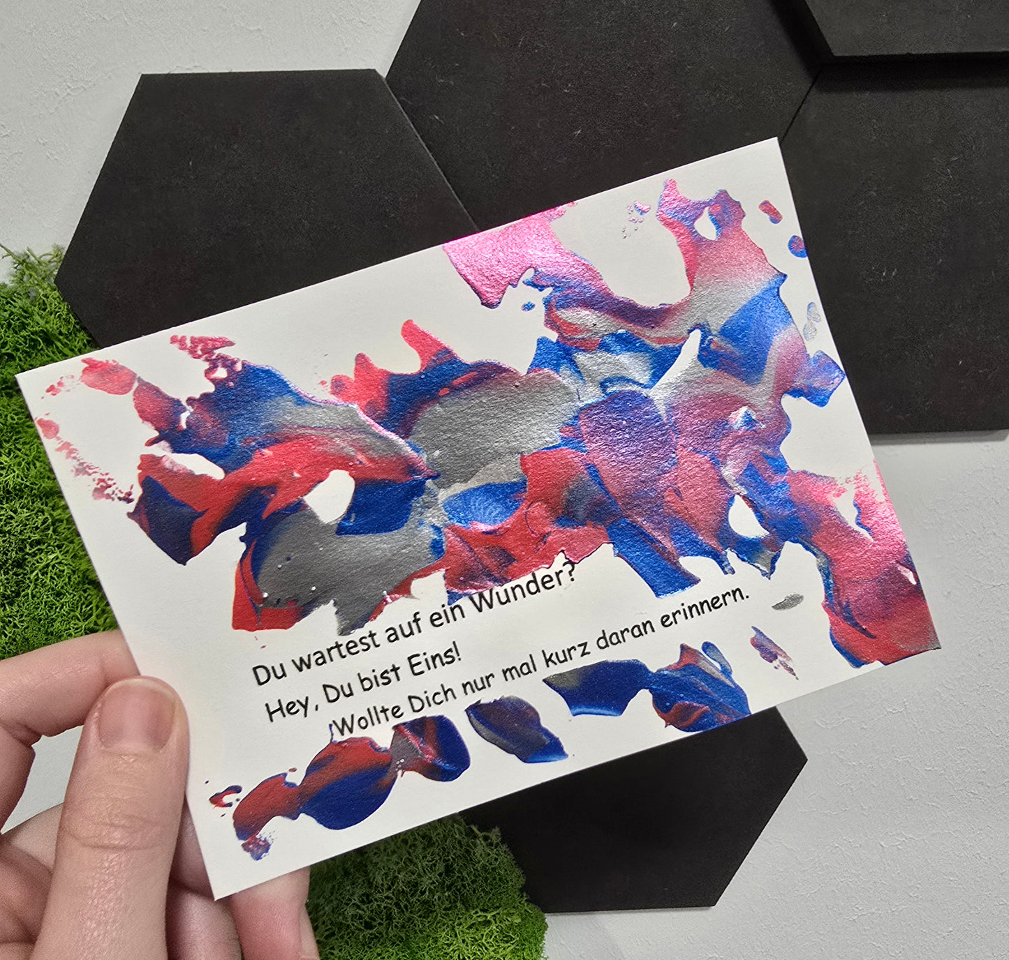 Postkarte Spruchkarte "Du wartest auf ein Wunder?"