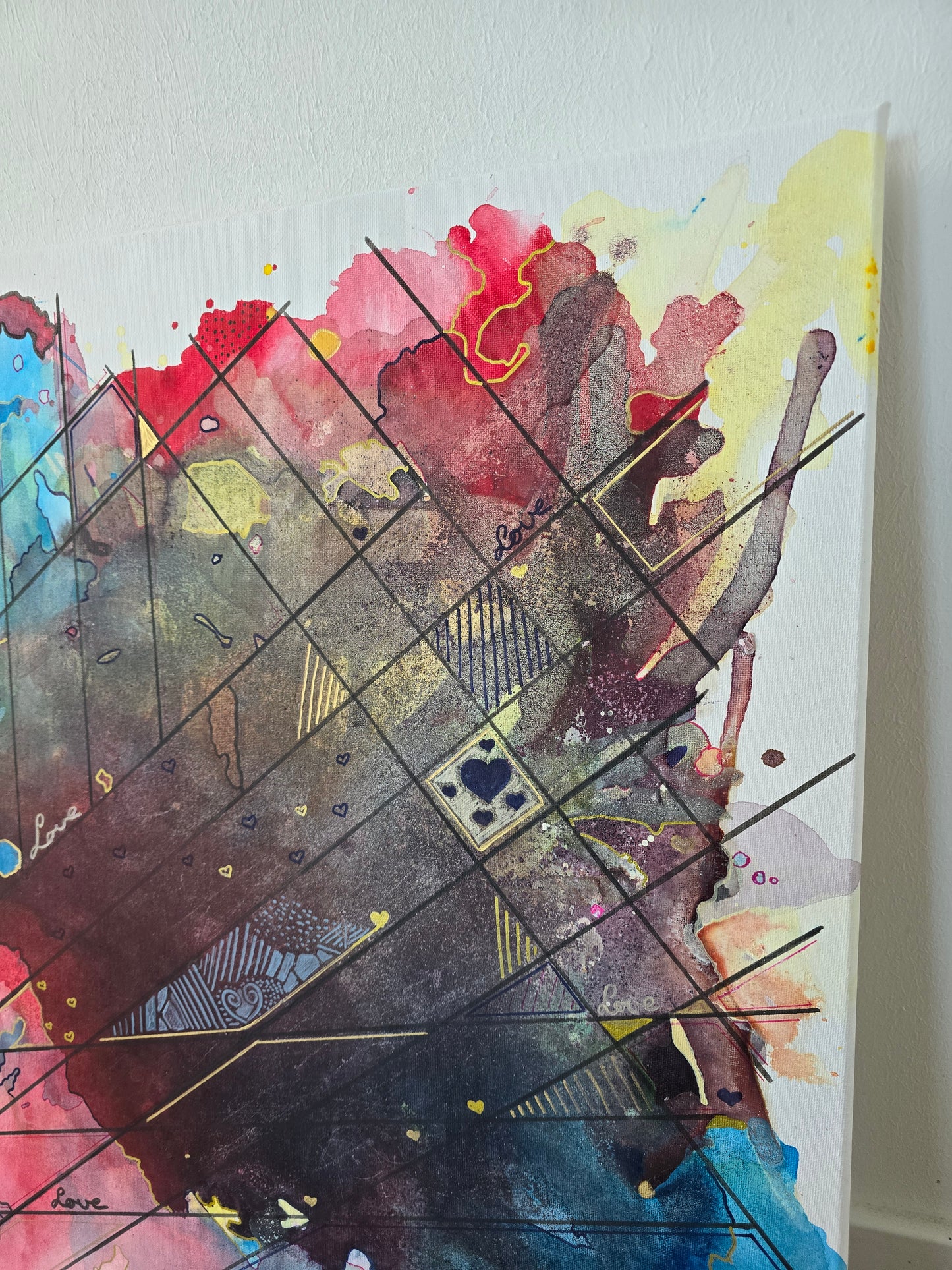 Leinwand Wandbild Acryl Aryclleinwand "Love Structure"
