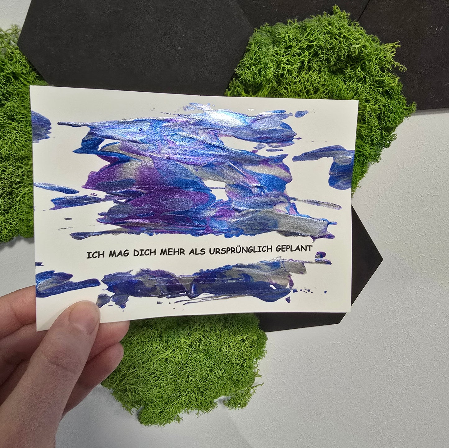 Postkarte Spruchkarte "Ich mag dich mehr als ursprünglich geplant"