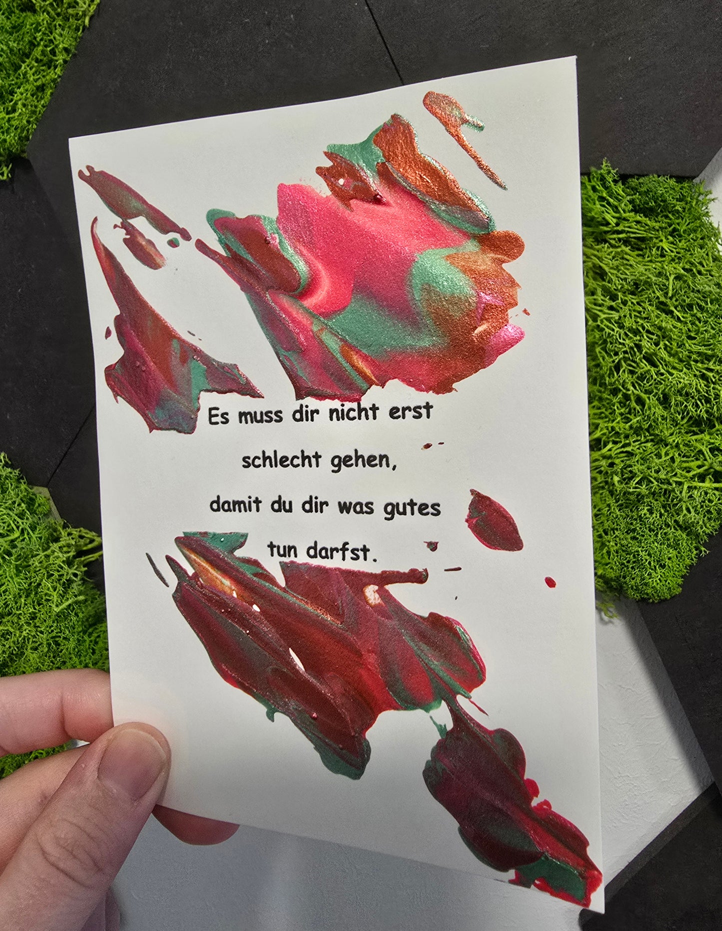 Postkarte Spruchkarte "Es muss dir nicht erst schlecht gehen"