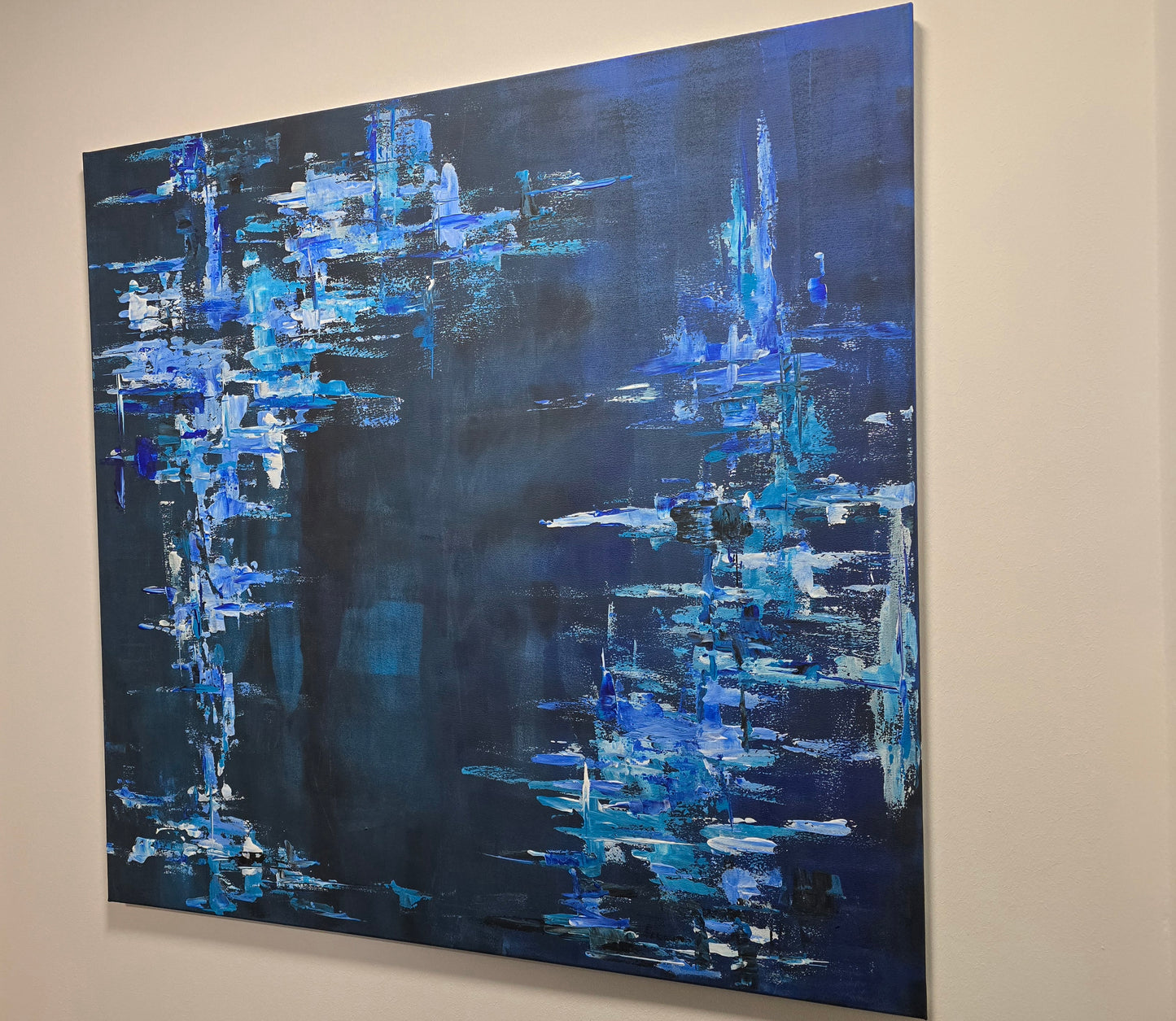 Leinwand Wandbild Acryl Aryclleinwand "blue depth"