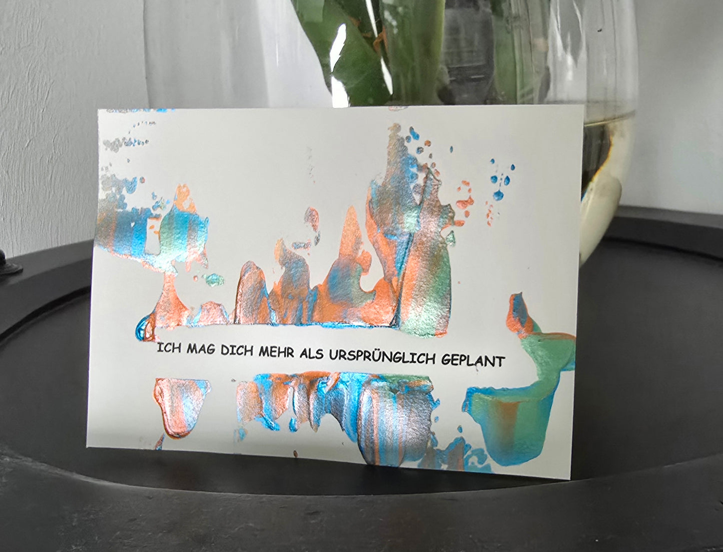 Postkarte Spruchkarte "Ich mag dich mehr als ursprünglich geplant"