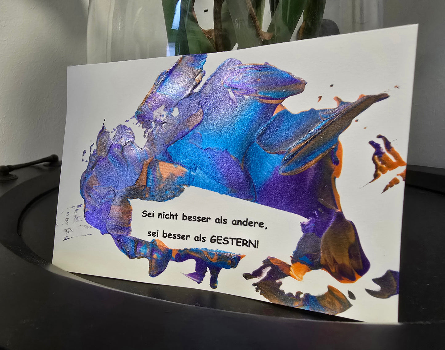 Postkarte Spruchkarte "Sei nicht besser als andere"