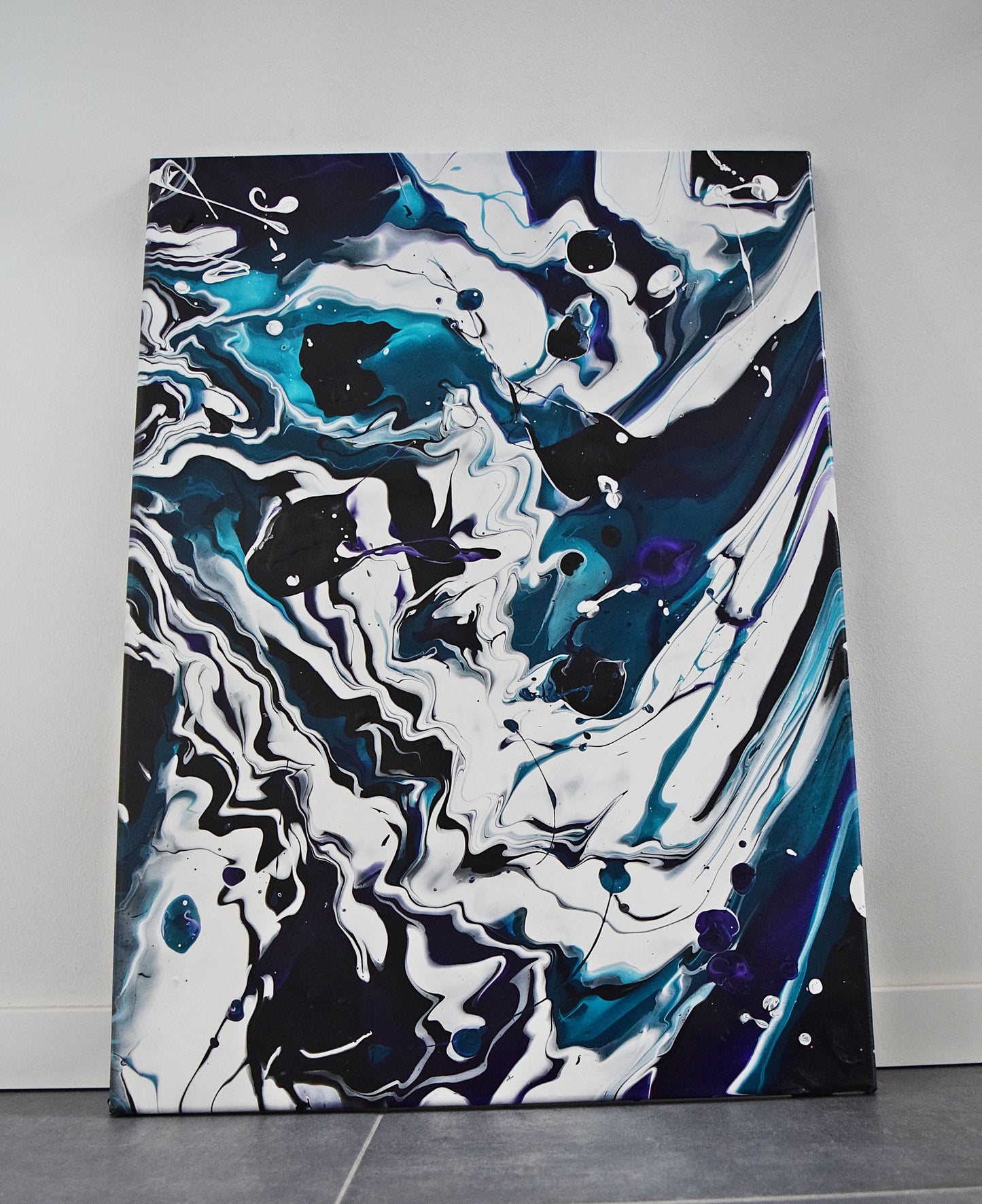Leinwand Wandbild Acryl Arcylpouring Aryclleinwand "Ocean"