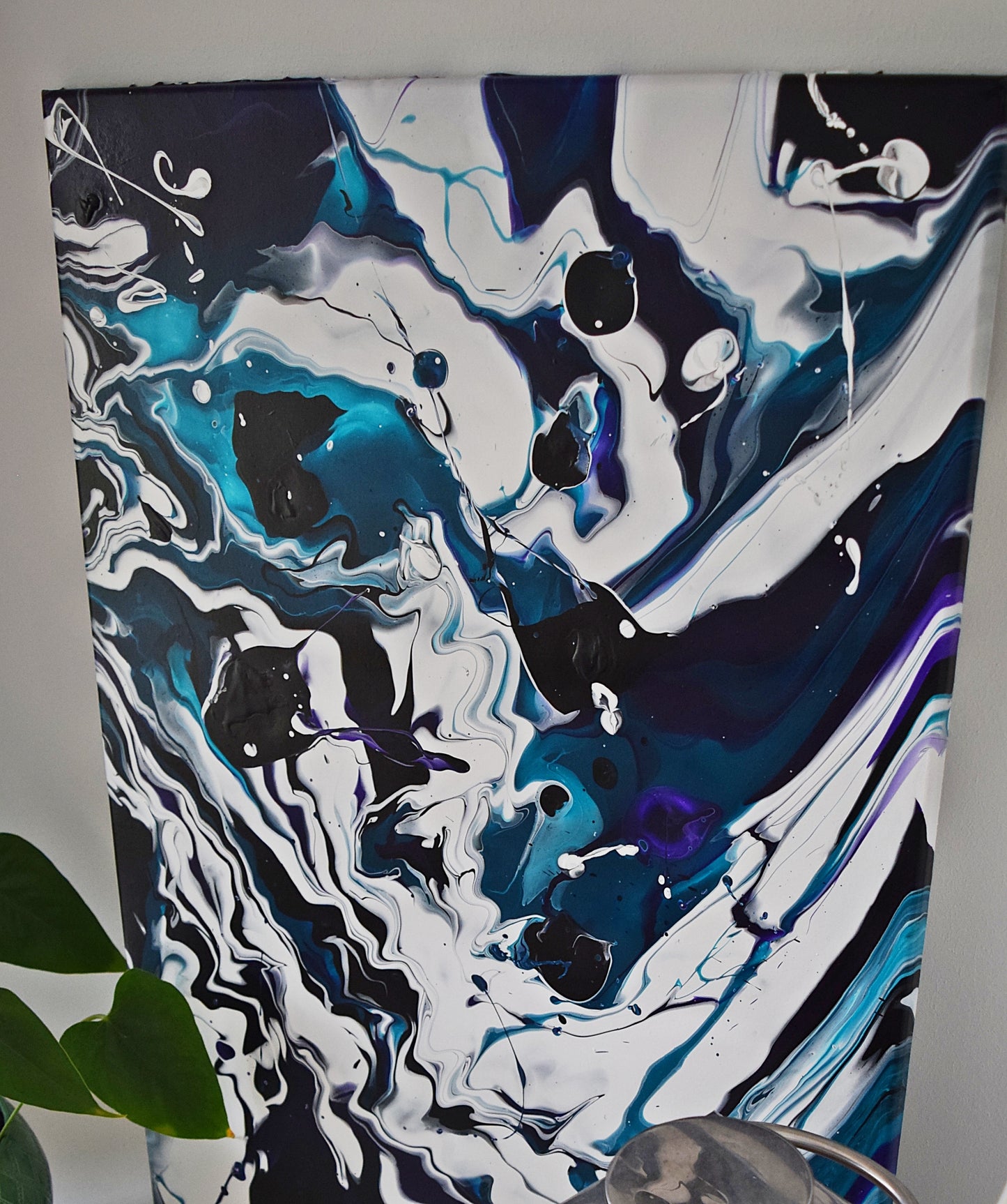 Leinwand Wandbild Acryl Arcylpouring Aryclleinwand "Ocean"
