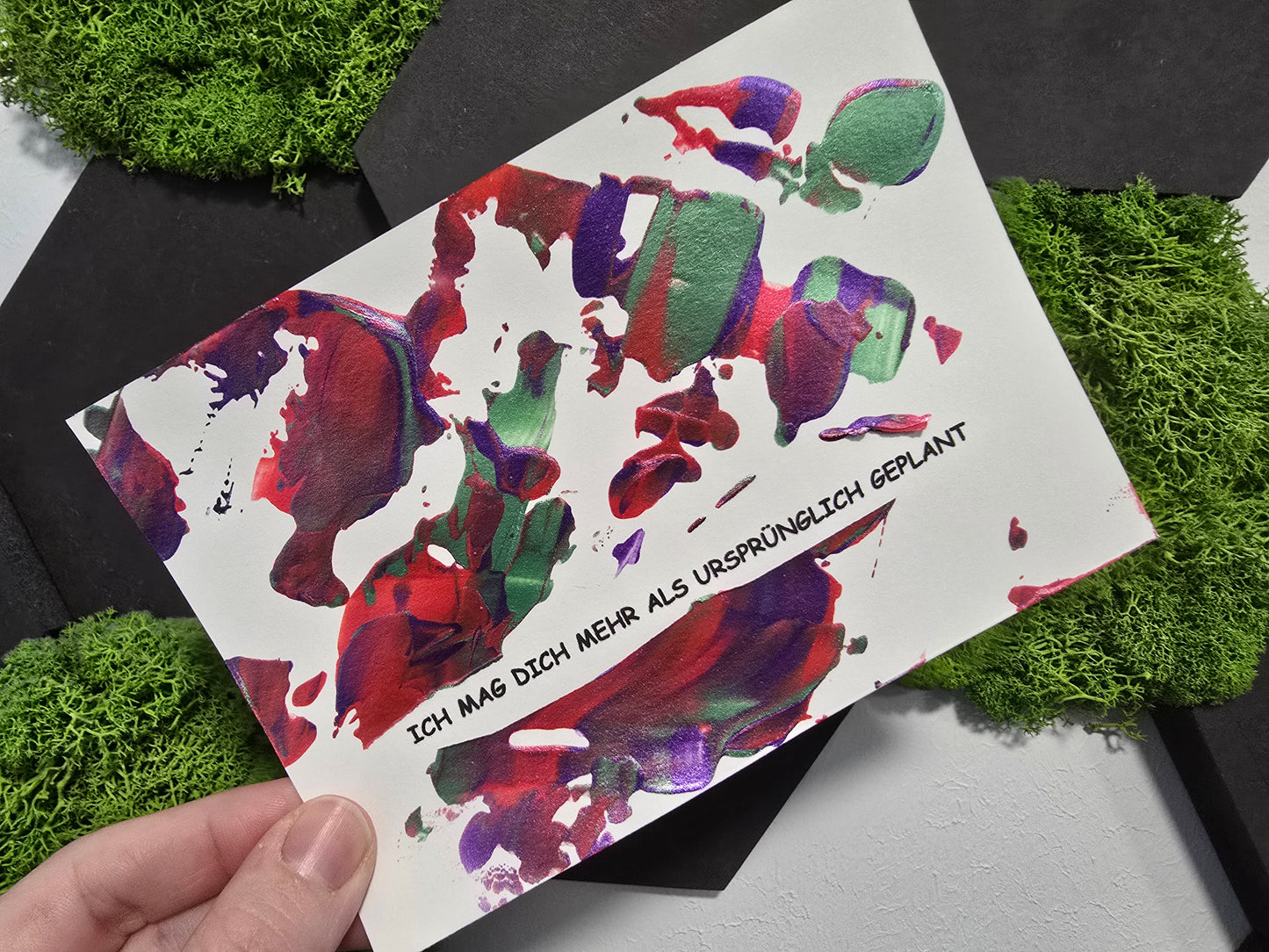 Postkarte Spruchkarte "Ich mag dich mehr als ursprünglich geplant"