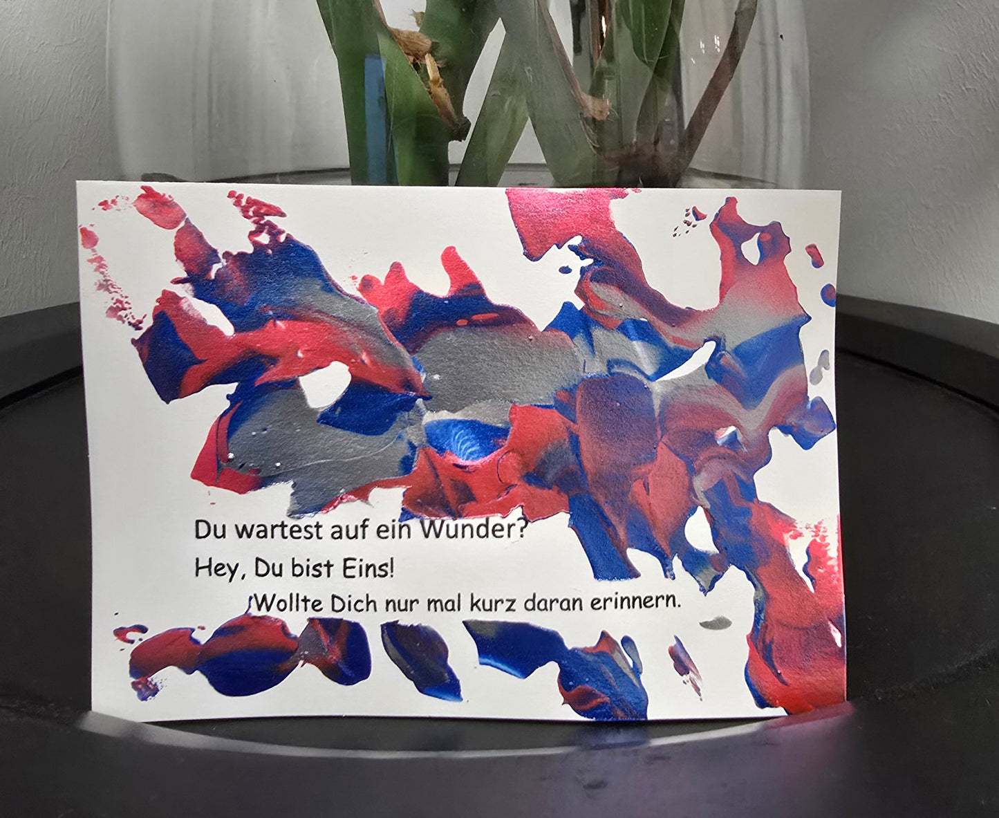 Postkarte Spruchkarte "Du wartest auf ein Wunder?"