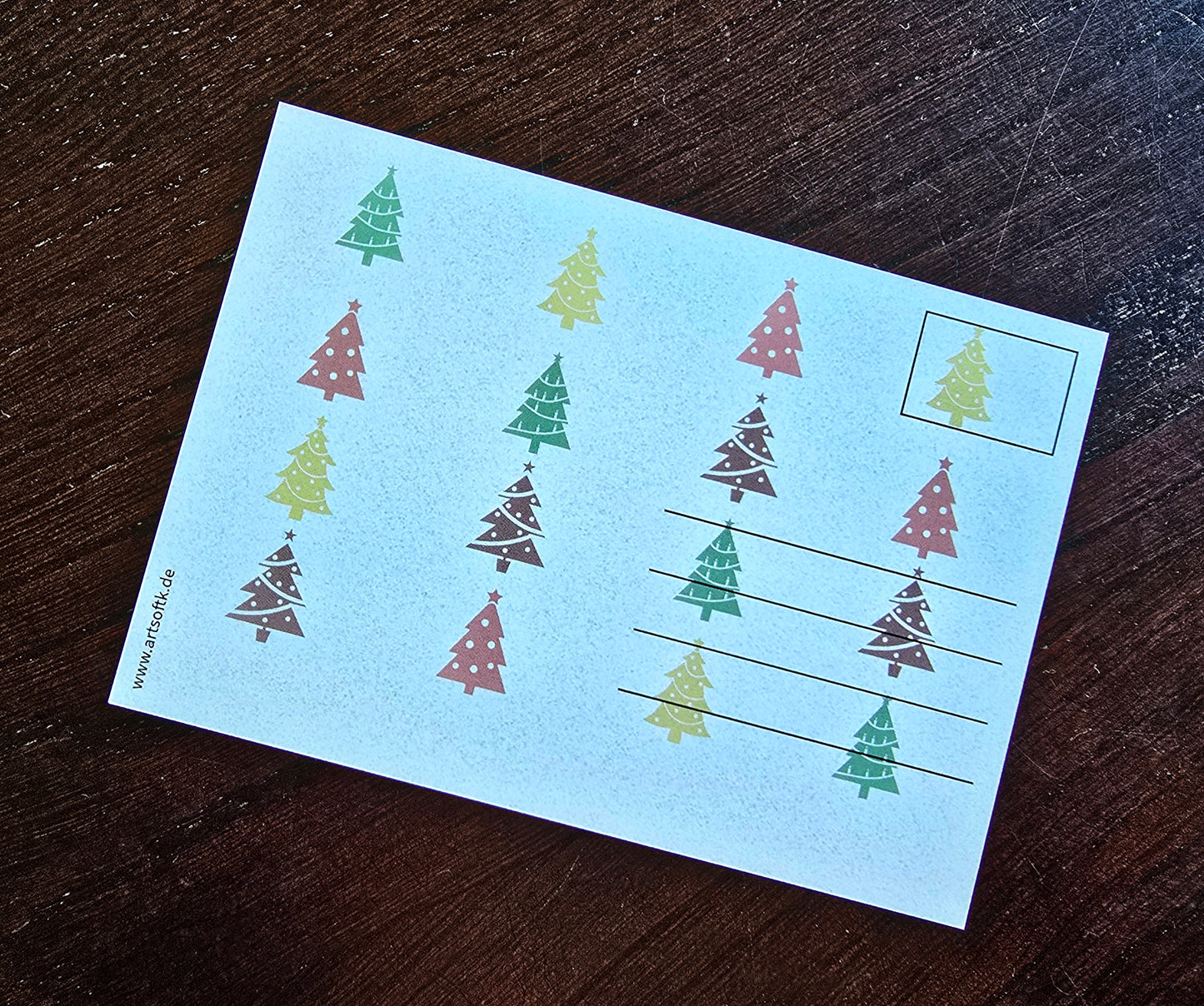Postkarte Weihnachtskarte "Merry Christmas"