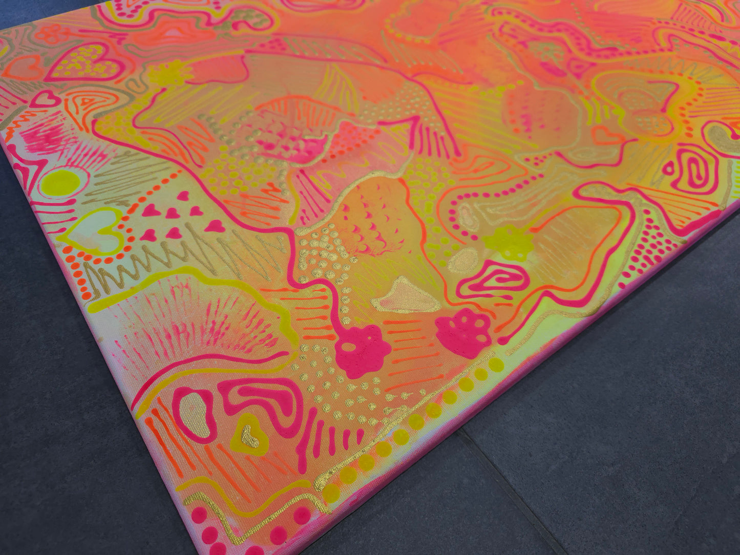 Leinwand Wandbild Acryl Aryclleinwand "Neon Wild Love"