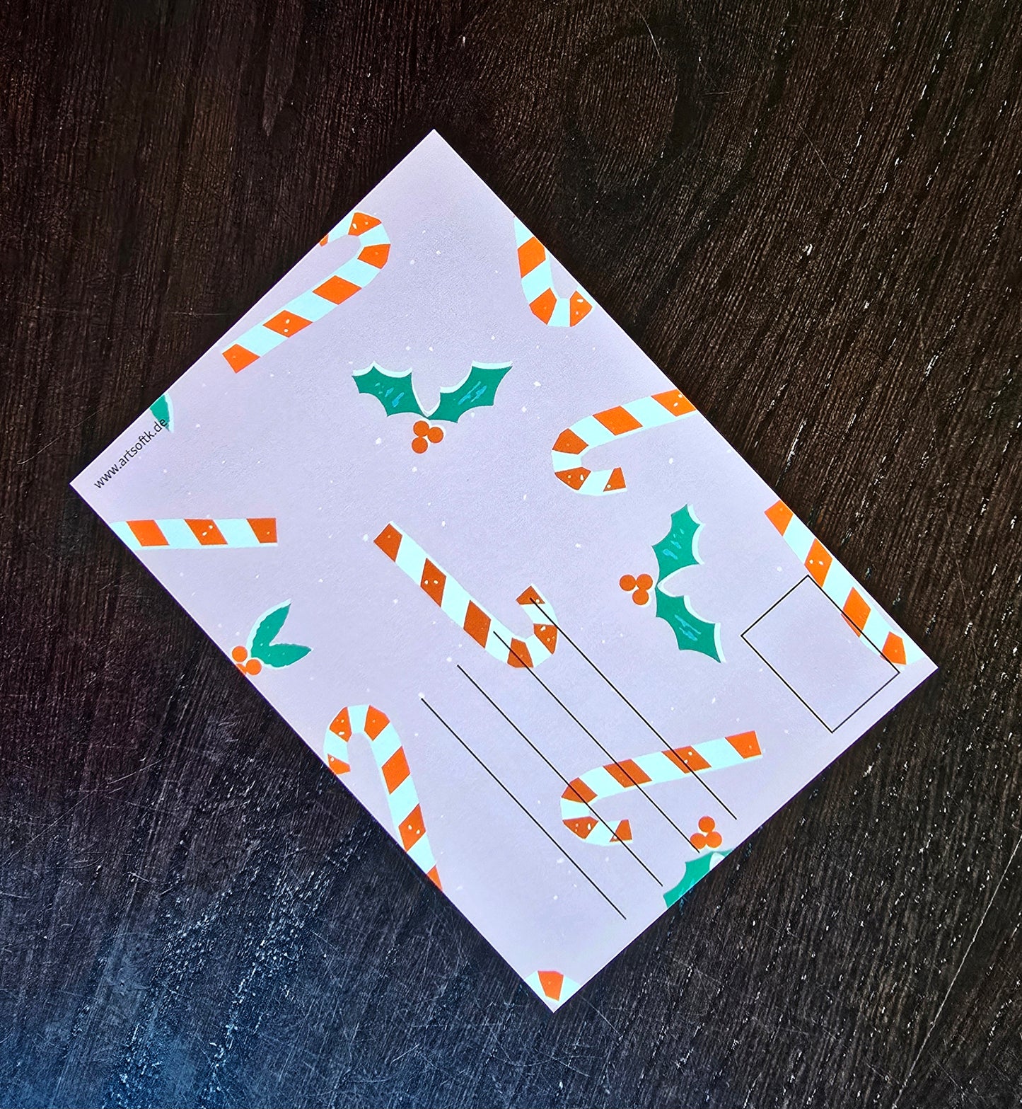 Postkarte Weihnachtskarte "Grüße vom Weihnachtsmann"