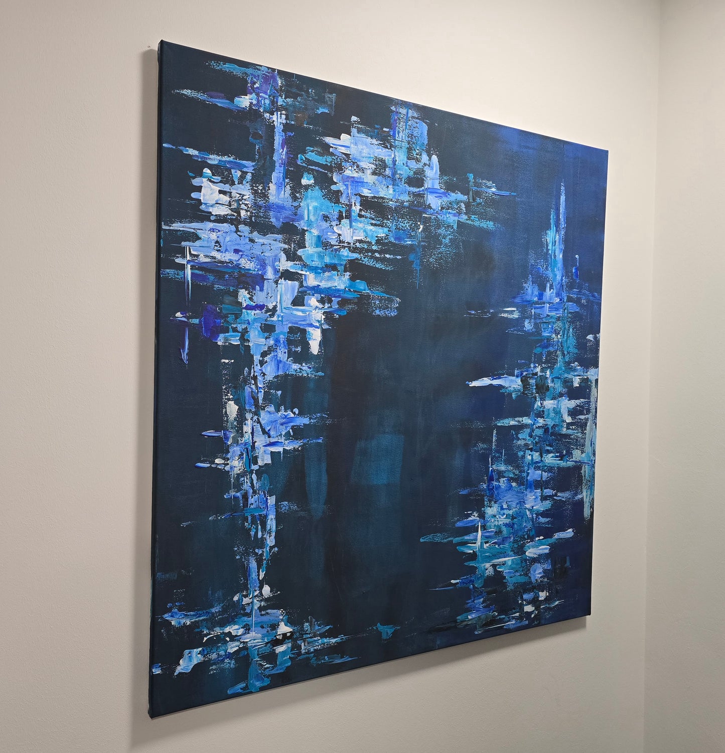 Leinwand Wandbild Acryl Aryclleinwand "blue depth"