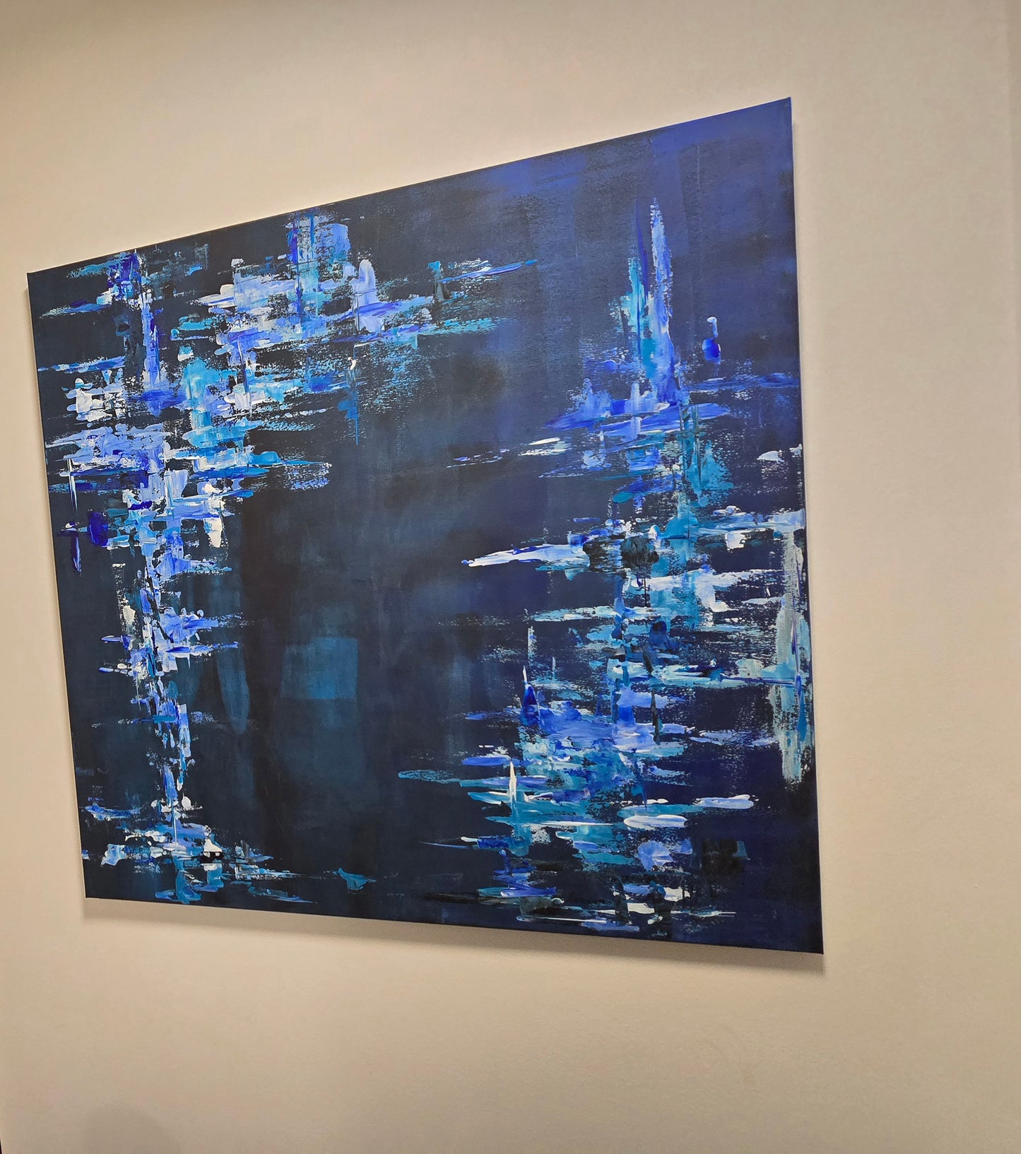 Leinwand Wandbild Acryl Aryclleinwand "blue depth"